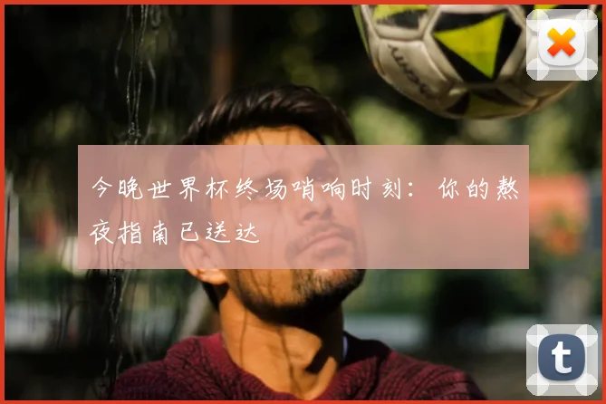 今晚世界杯终场哨响时刻：你的熬夜指南已送达